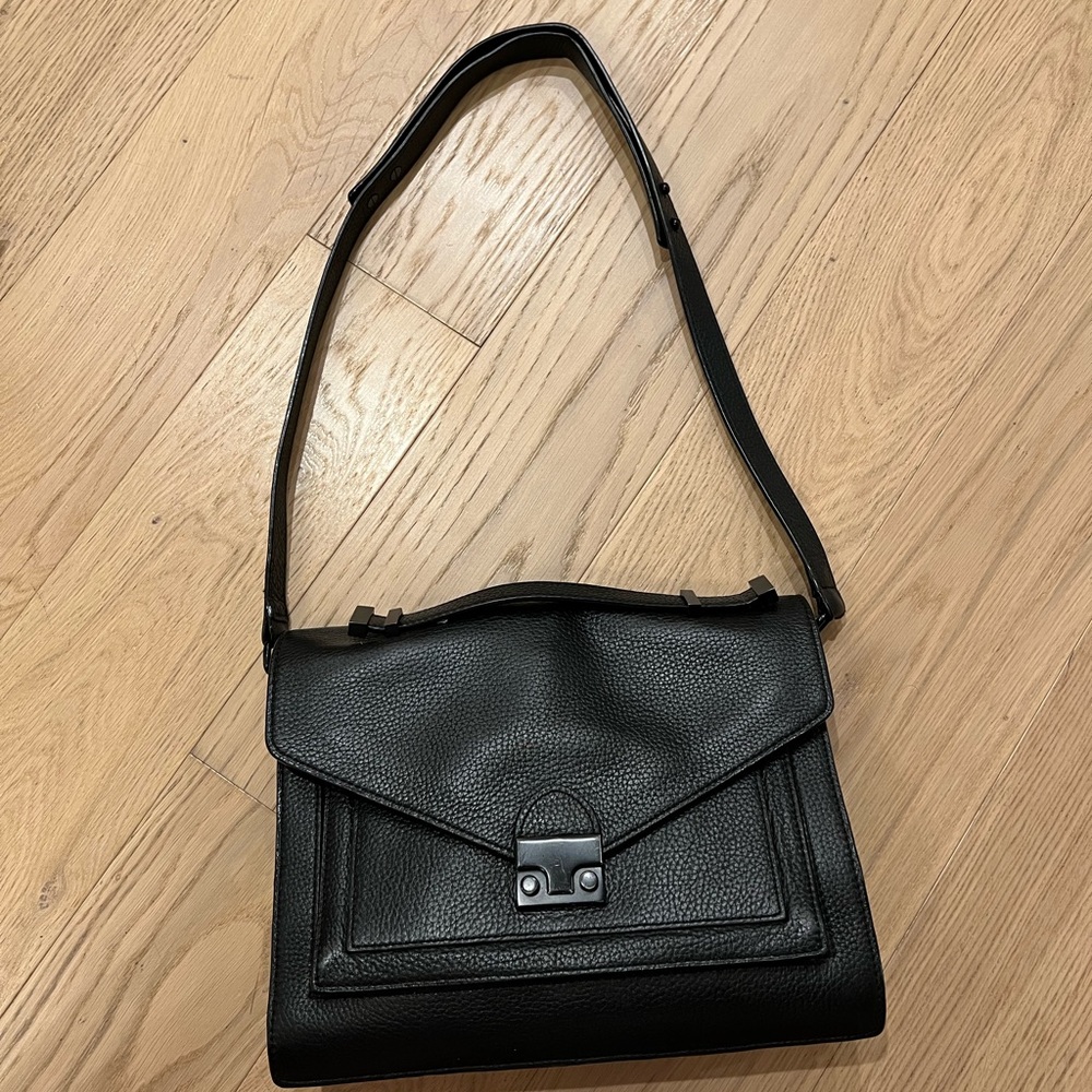 Vintage LOEFFLER RANDALL Satchel Bag with Black Matte Hardware